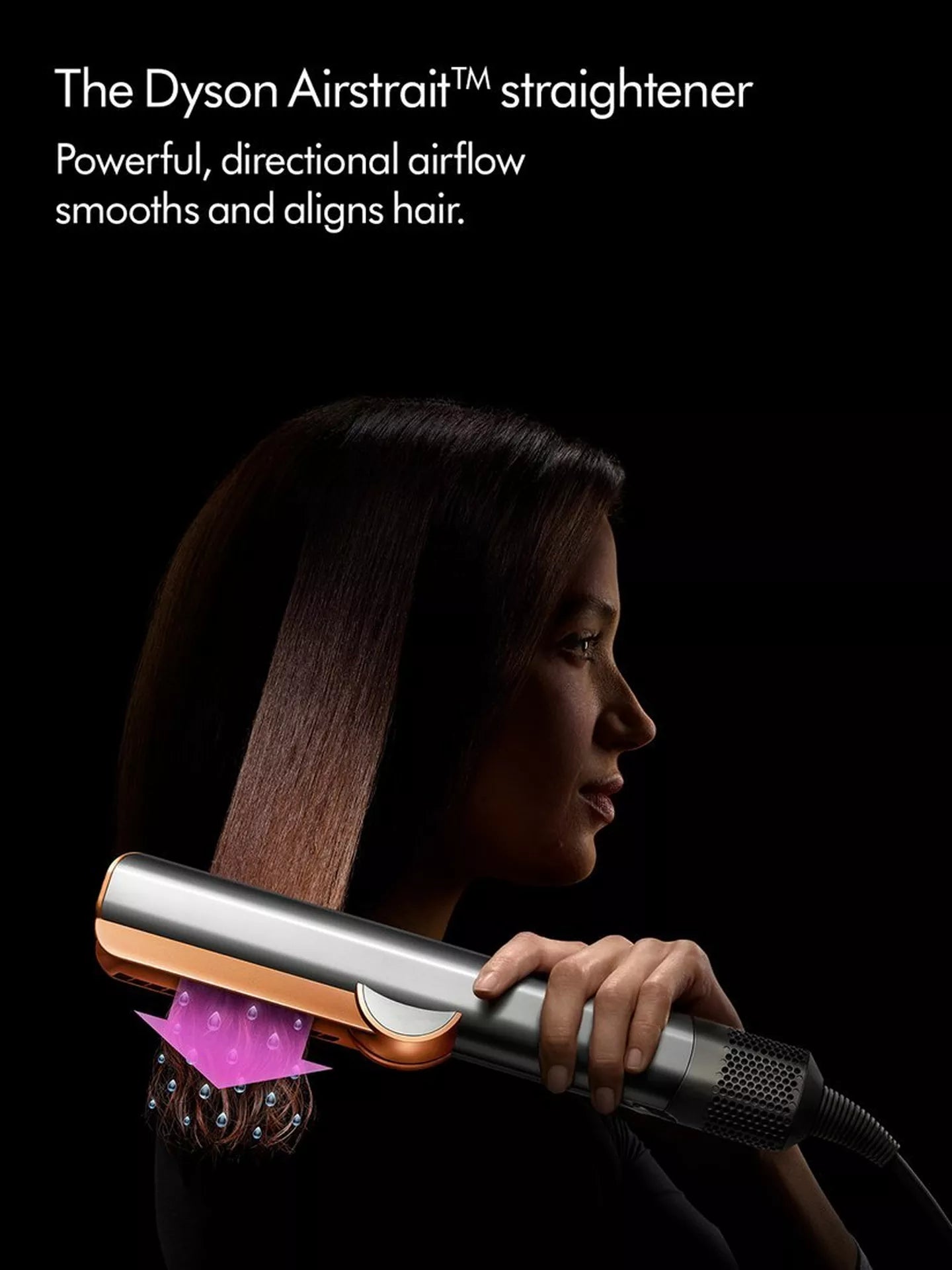 Dyson Airstrait Hair Straighteners - Onyx/Gold
