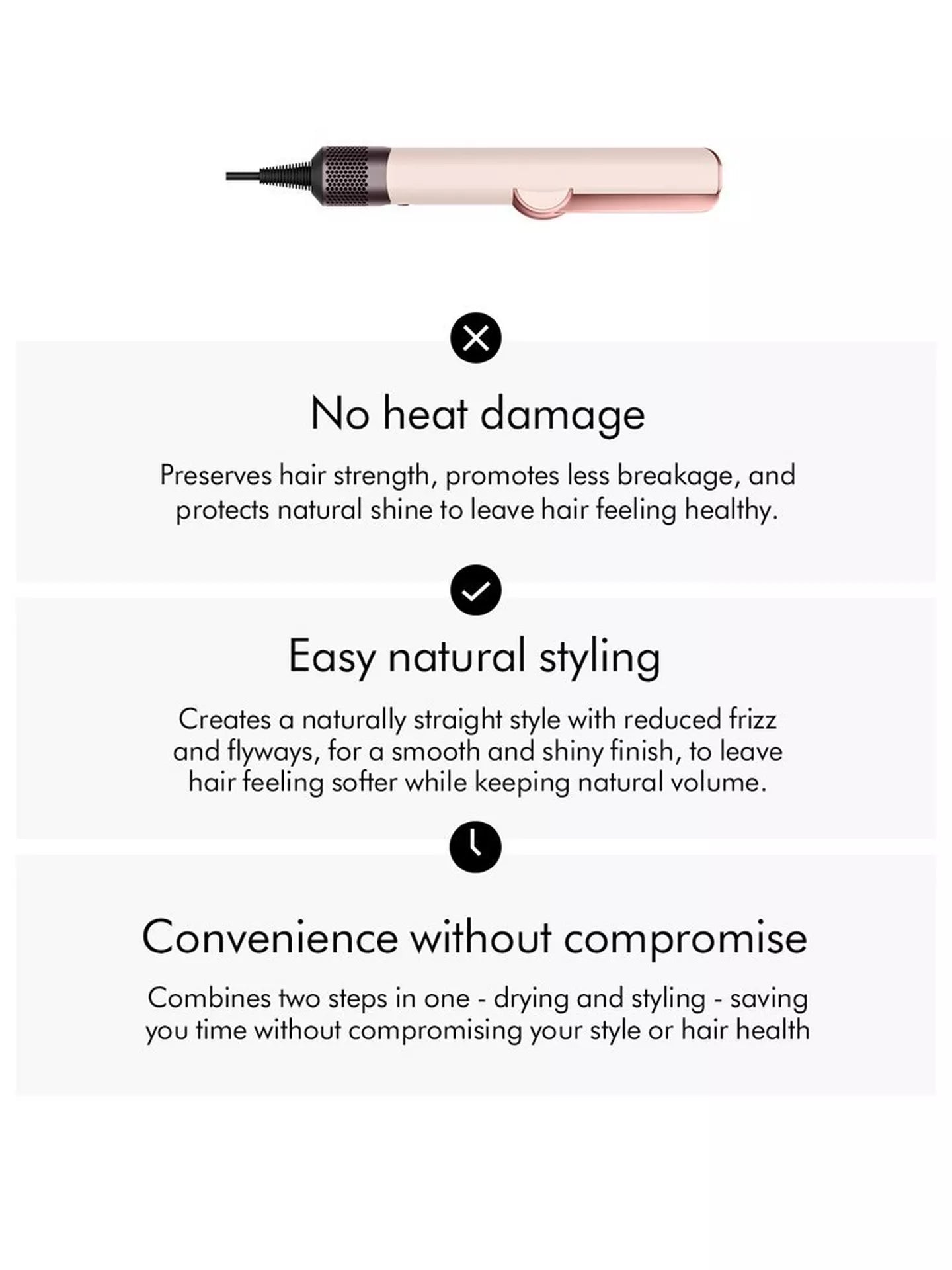 Dyson Airstrait Hair Straightener - Ceramic Pink