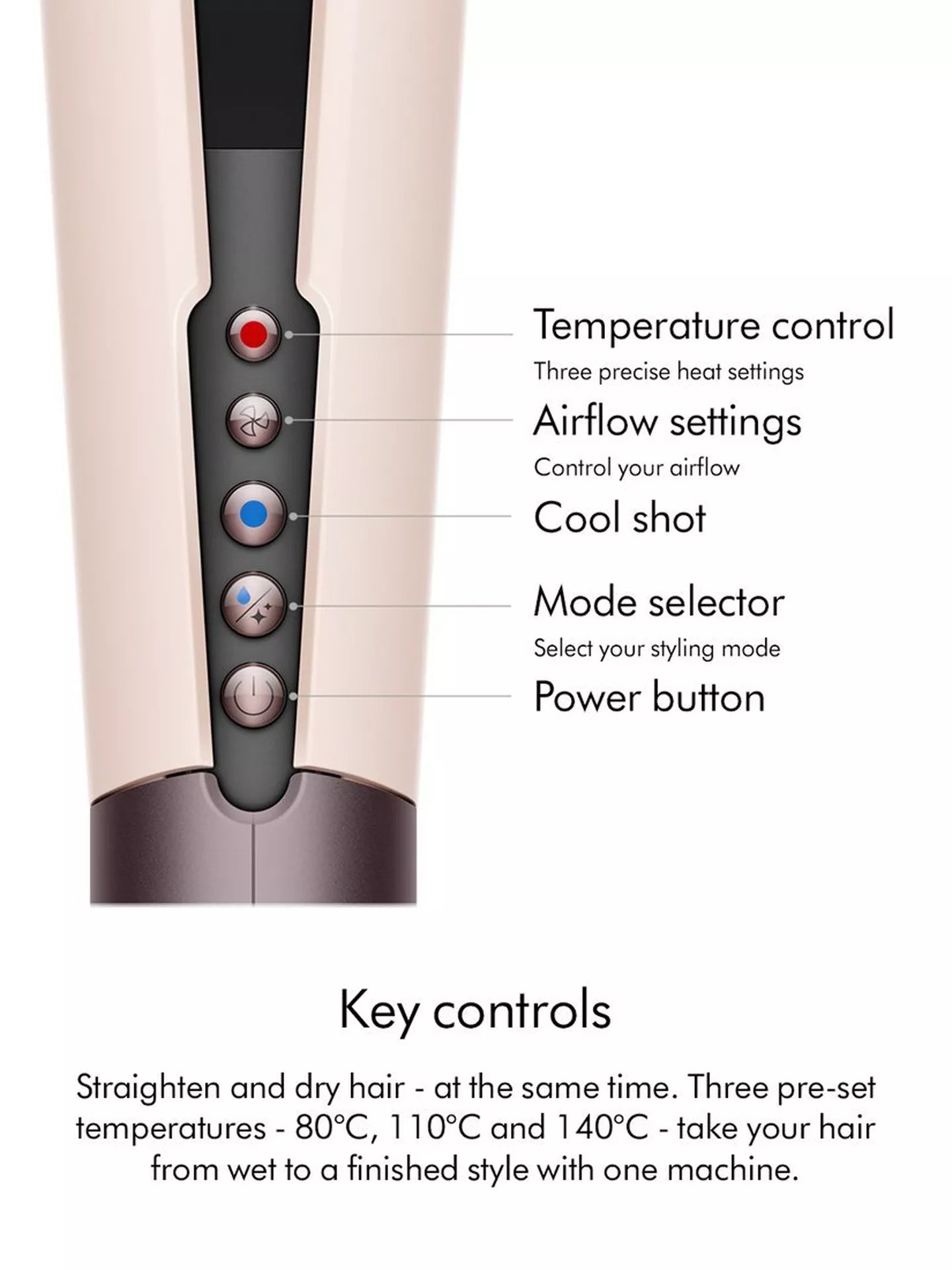 Dyson Airstrait Hair Straightener - Ceramic Pink